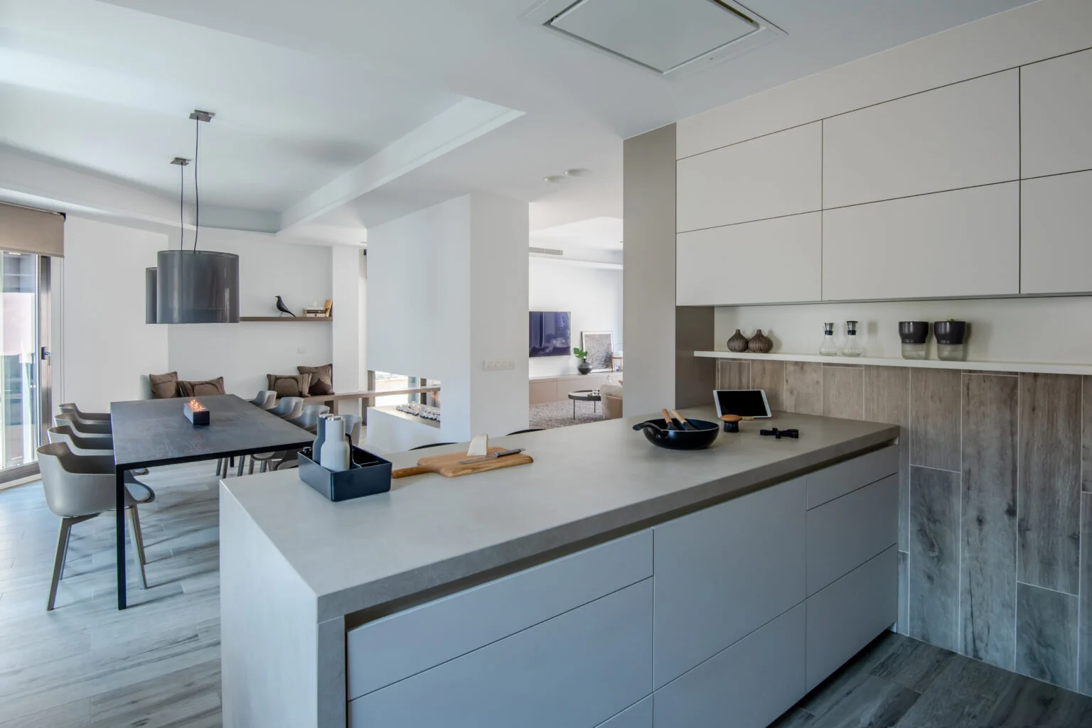 integrar la cocina al salón con una barra americana