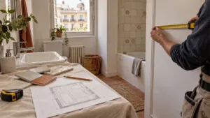 Licencia para reformar un baño en Madrid durante la planificación